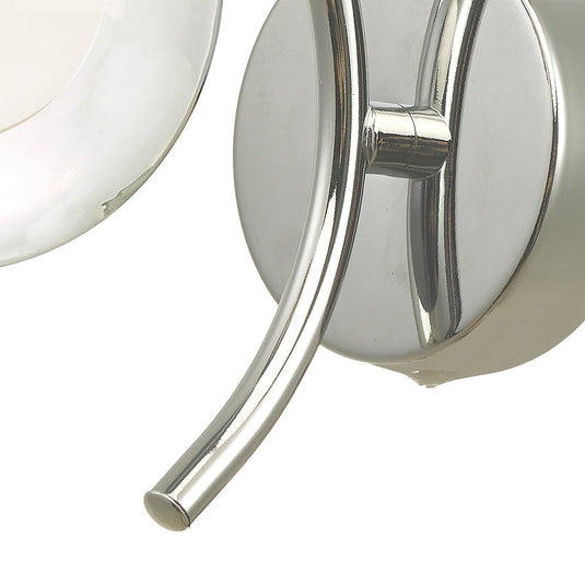 Dar Lighting NAK0750-04 Nakita Wall Light Polished Chrome With Clear/Opal Glass - 27169