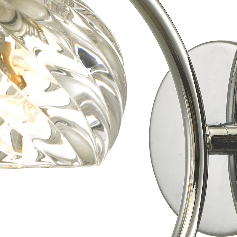 Load image into Gallery viewer, Dar Lighting NAK0750-05 Nakita Wall Light Polished Chrome With Twisted Open Glass - 27168
