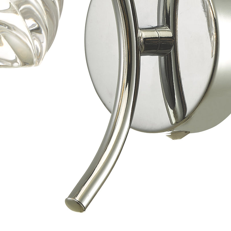 Load image into Gallery viewer, Dar Lighting NAK0750-05 Nakita Wall Light Polished Chrome With Twisted Open Glass - 27168
