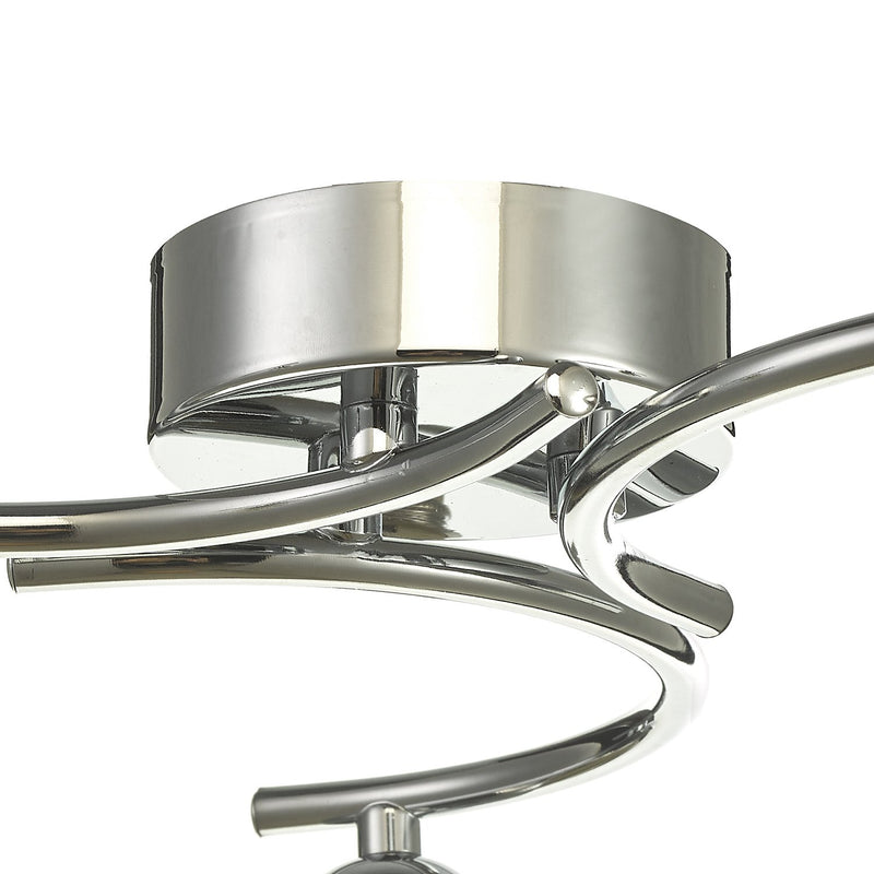 Load image into Gallery viewer, Dar Lighting NAK5350-04 Nakita 3 Light Semi Flush Polished Chrome With Clear/Opal Glass - 30768
