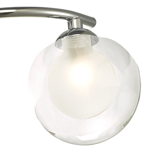Dar Lighting NAK5350-04 Nakita 3 Light Semi Flush Polished Chrome With Clear/Opal Glass - 30768