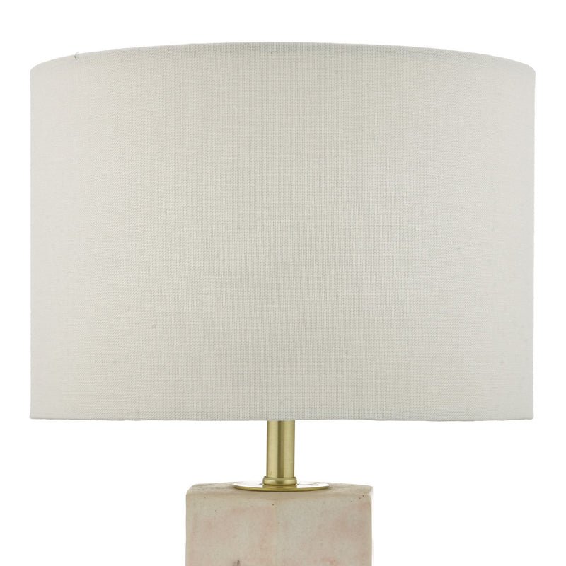 Load image into Gallery viewer, Dar Lighting NAL4203 Nalani Table Lamp Pink &amp; Marble Effect With Shade - 24146
