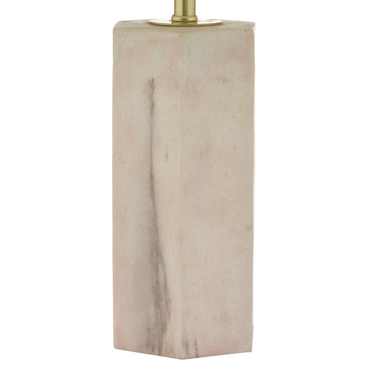 Dar Lighting NAL4203 Nalani Table Lamp Pink & Marble Effect With Shade - 24146