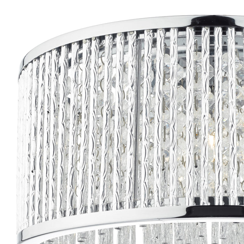 Load image into Gallery viewer, Dar Lighting NAN5368 Nantes 3 Light Flush Polished Chrome Alum - 35264

