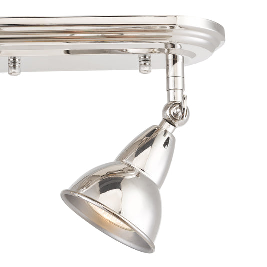 Dar Lighting NAT7538 Nathaniel 2 Light Plate Spotlight Polished Nickel - 36985