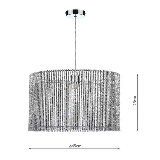 Dar Lighting NES1750 Nest Non Elec Polished Chrome 2X Size - 18415