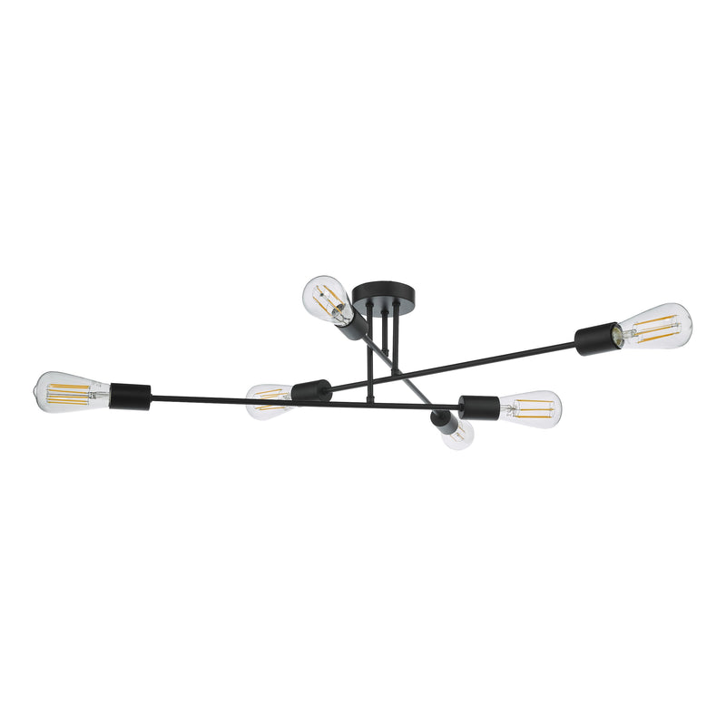 Load image into Gallery viewer, Dar Lighting NEV6422 Neve 6 Light Flush Matt Black - 37165
