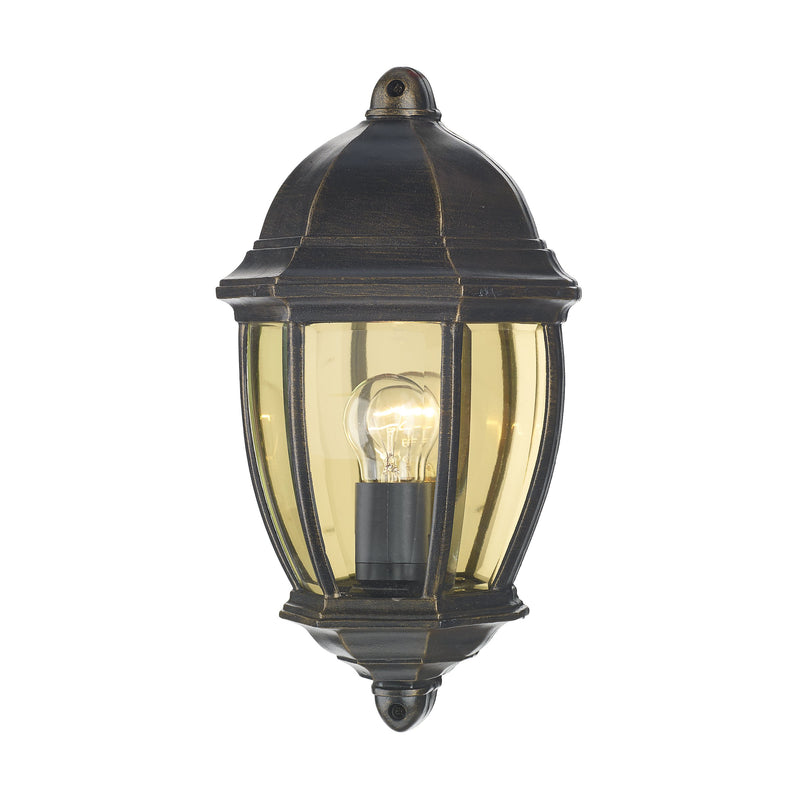 Load image into Gallery viewer, Dar Lighting NEW2135 Newport Outdoor Wall Light Black Gold IP43 - 4062
