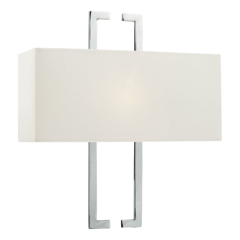 Load image into Gallery viewer, Dar Lighting NIL0750 Nile Wall Light Polished Chrome c/w Ivory Shade - 35270
