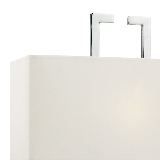 Dar Lighting NIL0750 Nile Wall Light Polished Chrome c/w Ivory Shade - 35270