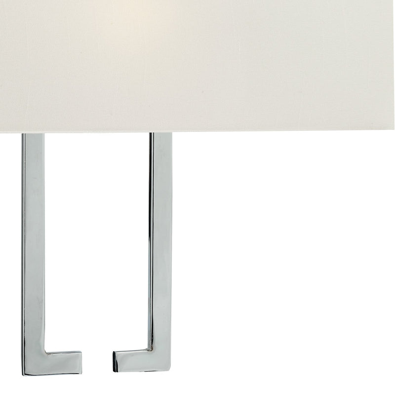 Load image into Gallery viewer, Dar Lighting NIL0750 Nile Wall Light Polished Chrome c/w Ivory Shade - 35270
