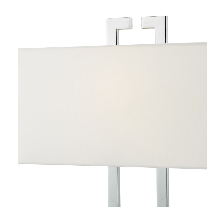 Load image into Gallery viewer, Dar Lighting NIL4250 Nile Table Lamp Polished Chrome c/w Ivory Shade - 35271
