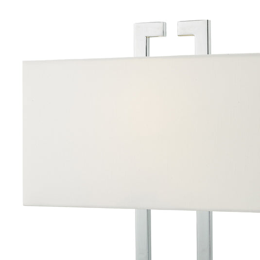 Dar Lighting NIL4250 Nile Table Lamp Polished Chrome c/w Ivory Shade - 35271
