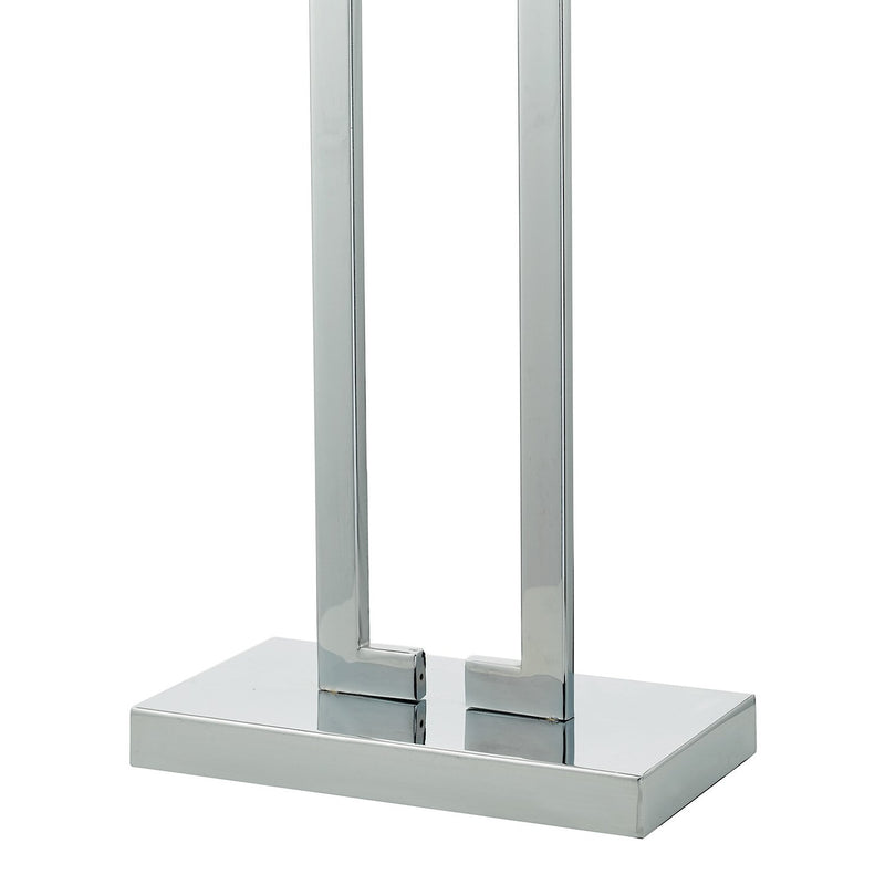 Load image into Gallery viewer, Dar Lighting NIL4250 Nile Table Lamp Polished Chrome c/w Ivory Shade - 35271
