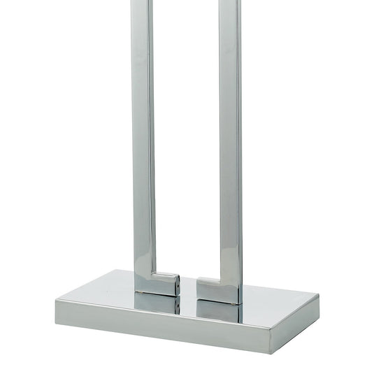 Dar Lighting NIL4250 Nile Table Lamp Polished Chrome c/w Ivory Shade - 35271