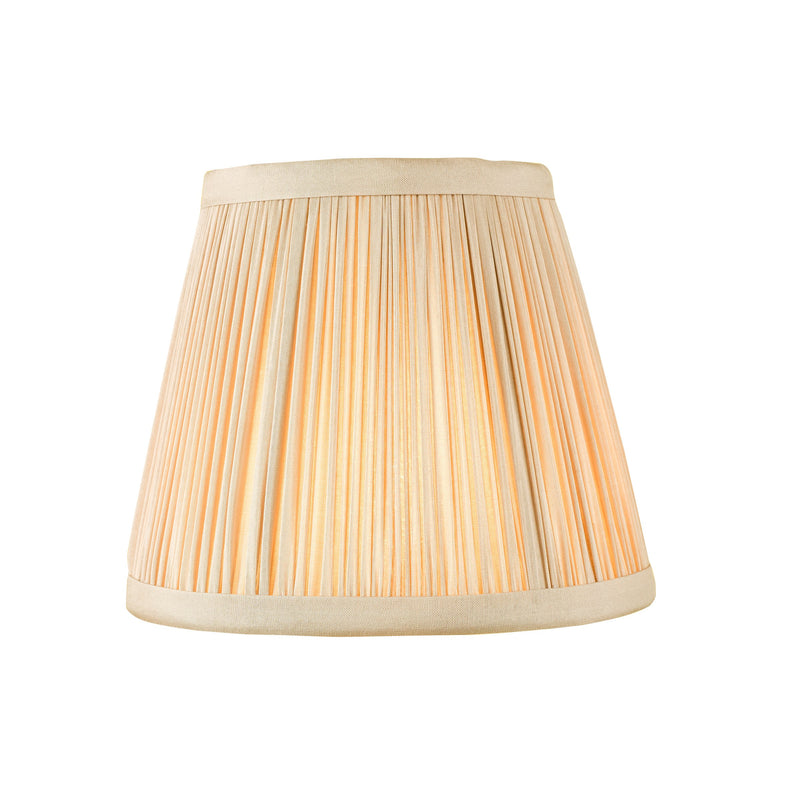Load image into Gallery viewer, Dar Lighting NOE2629 Noelle Taupe Silk Pleated Shade 14cm - 36989
