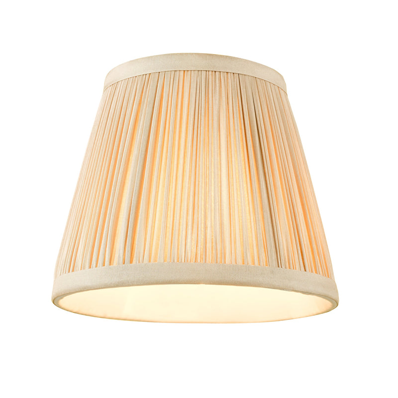 Load image into Gallery viewer, Dar Lighting NOE2629 Noelle Taupe Silk Pleated Shade 14cm - 36989
