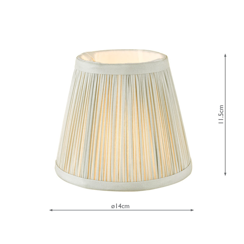 Load image into Gallery viewer, Dar Lighting NOE2639 Noelle Grey Silk Pleated Shade 14cm - 36990
