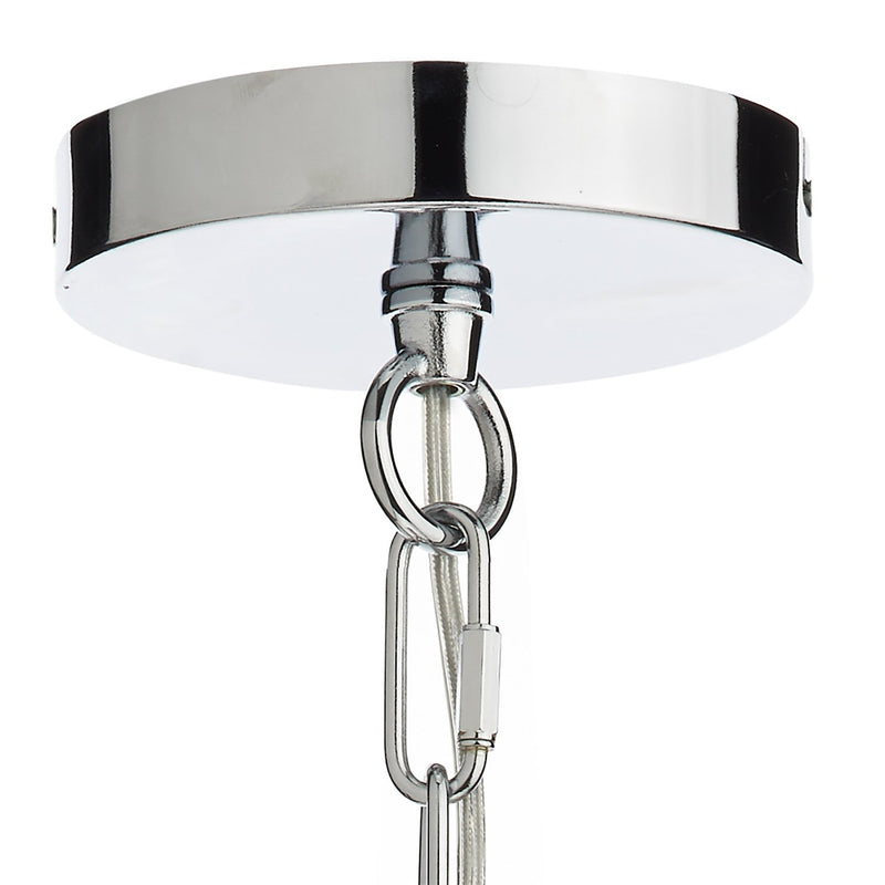 Load image into Gallery viewer, Dar Lighting NOL0108 Nolan 1 Light Pendant Polished Chrome/ Clear - 35273
