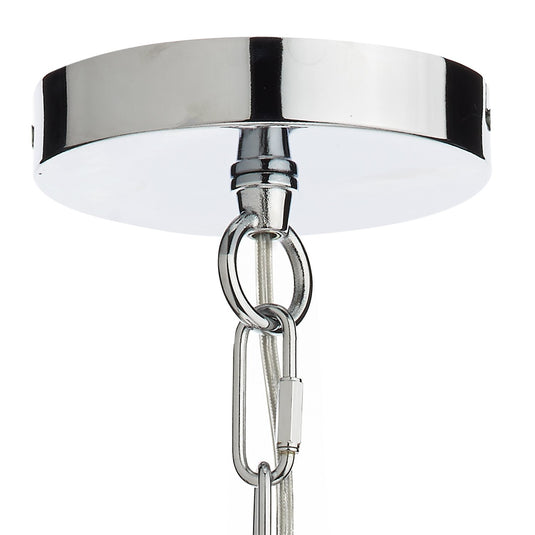 Dar Lighting NOL0108 Nolan 1 Light Pendant Polished Chrome/ Clear - 35273