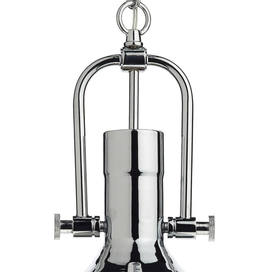 Dar Lighting NOL0108 Nolan 1 Light Pendant Polished Chrome/ Clear - 35273