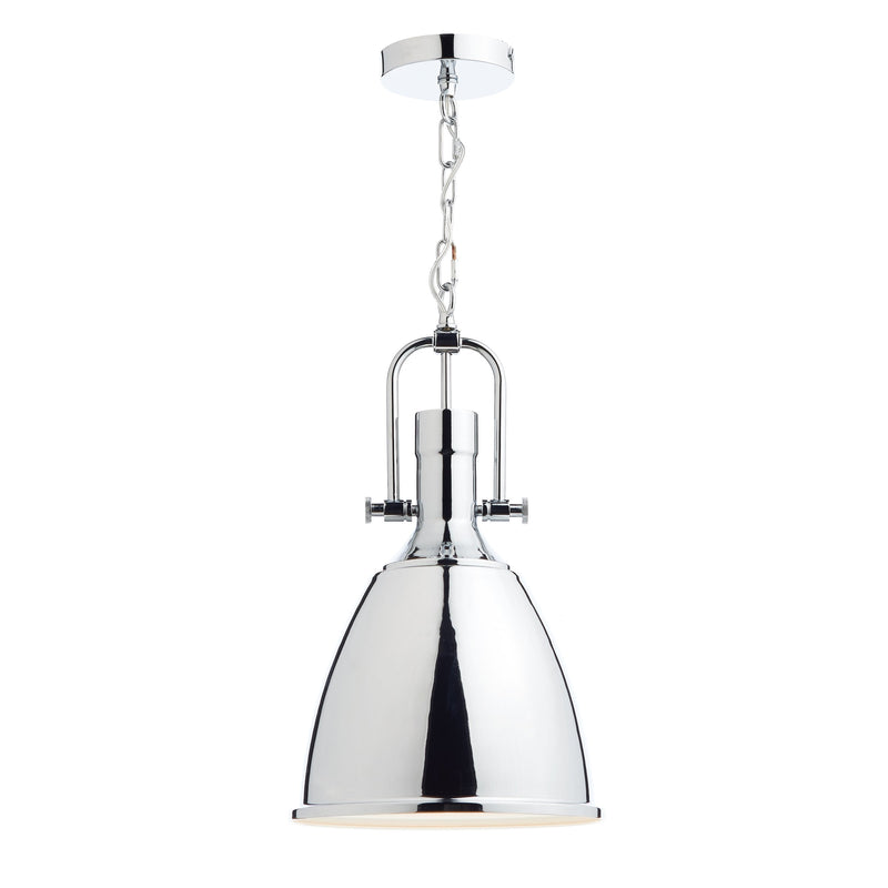 Load image into Gallery viewer, Dar Lighting NOL0150 Nolan 1 Light Pendant Polished Chrome - 19543
