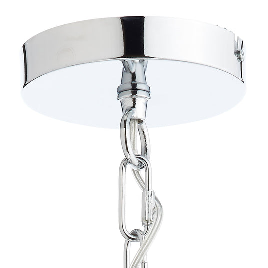 Dar Lighting NOL0150 Nolan 1 Light Pendant Polished Chrome - 19543