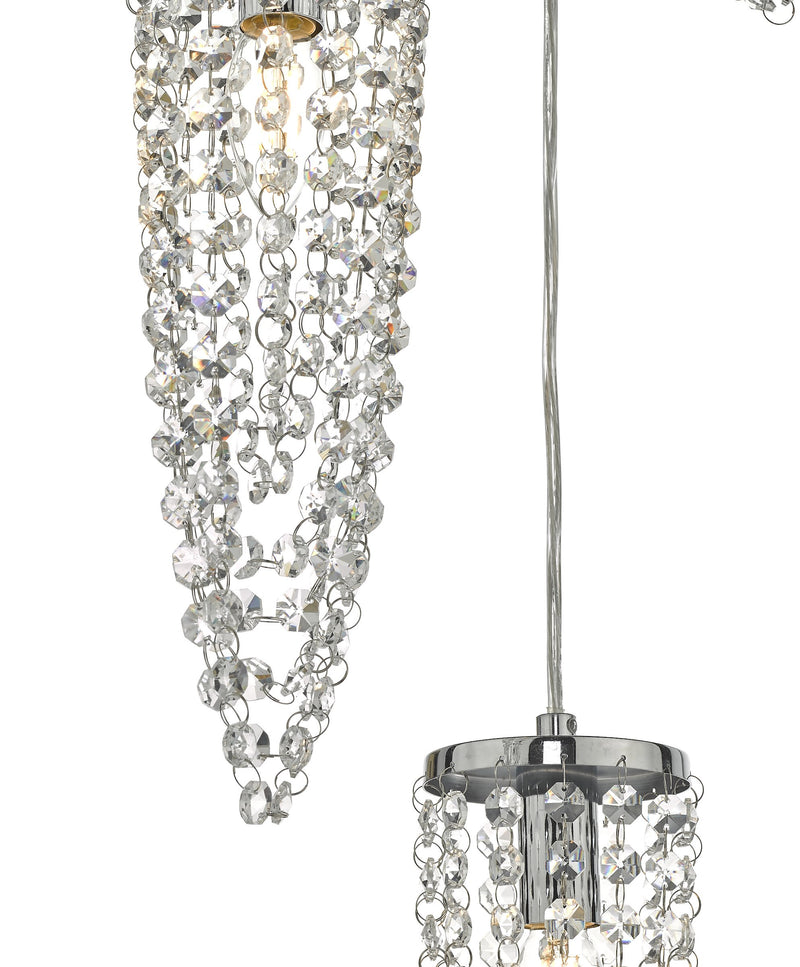 Load image into Gallery viewer, Dar Lighting NUA0350 Nuala 3 Light Cluster Pendant Polished Chrome &amp; Crystal - 25049
