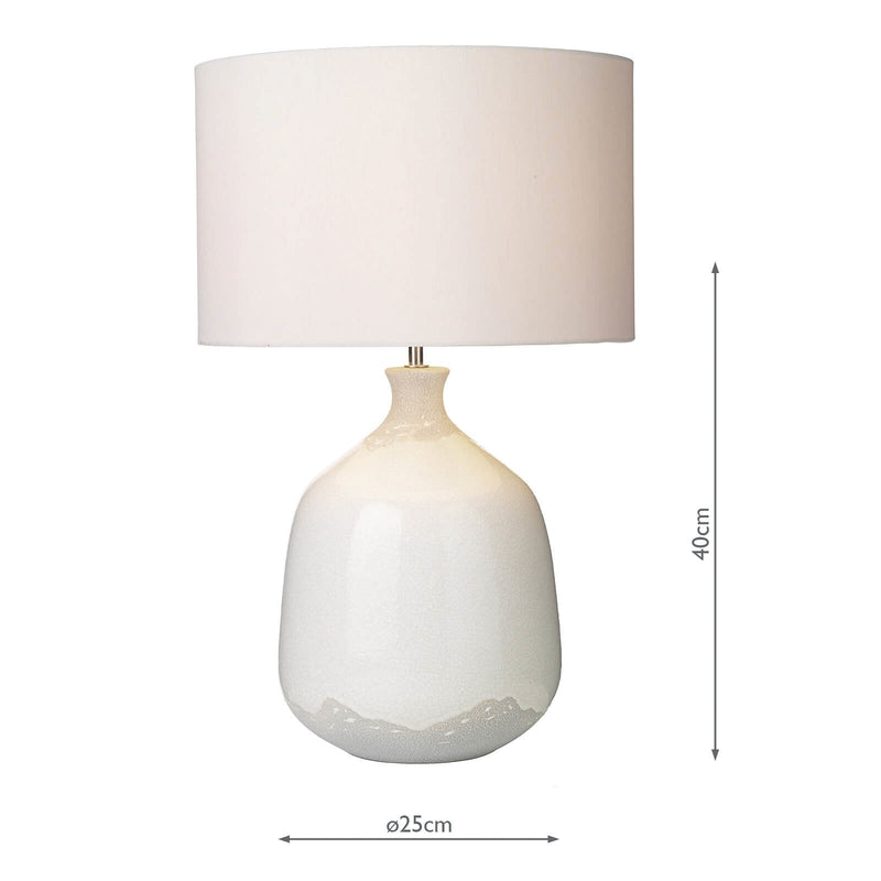 Load image into Gallery viewer, Dar Lighting NUS422 Nushrah Table Lamp Ceramic &amp; White Base Only - 35277

