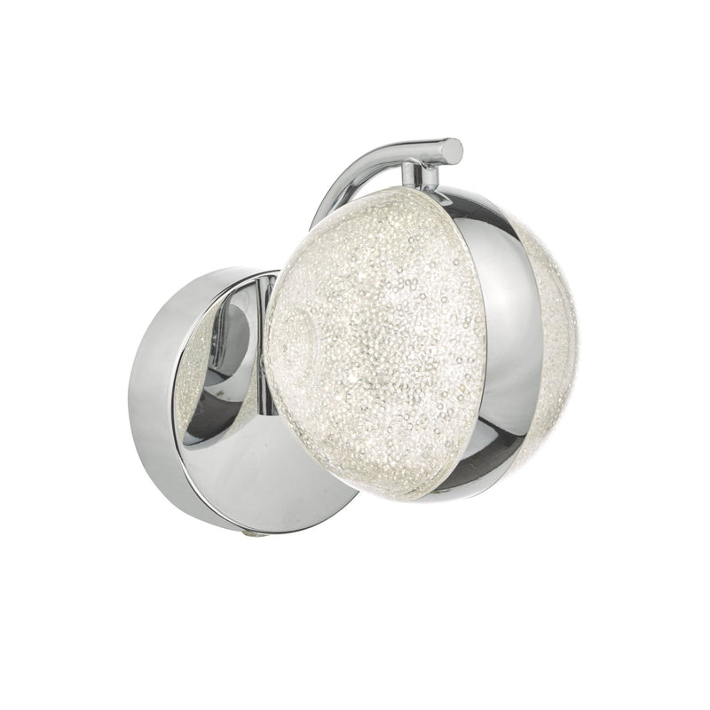 Load image into Gallery viewer, Dar Lighting NYM0750 Nyma Wall Light Polished Chrome &amp; Acrylic LED - 35278
