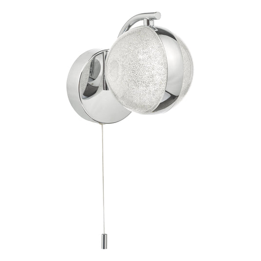 Dar Lighting NYM0750 Nyma Wall Light Polished Chrome & Acrylic LED - 35278