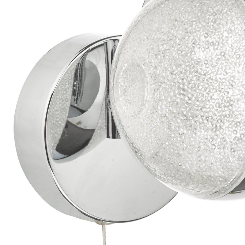 Load image into Gallery viewer, Dar Lighting NYM0750 Nyma Wall Light Polished Chrome &amp; Acrylic LED - 35278
