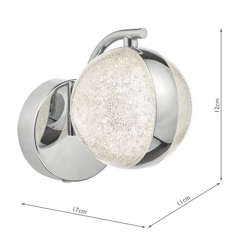 Load image into Gallery viewer, Dar Lighting NYM0750 Nyma Wall Light Polished Chrome &amp; Acrylic LED - 35278
