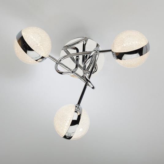Dar Lighting NYM5350 Nyma 3lt Semi Flush Polished Chrome & Acrylic LED - 35279
