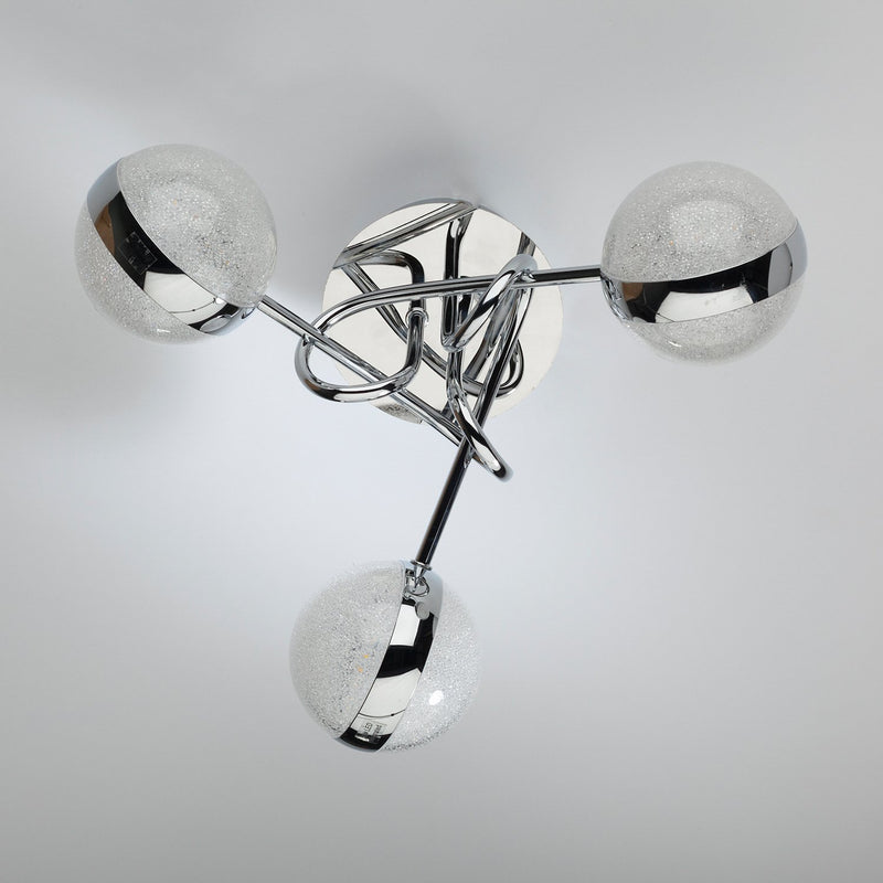 Load image into Gallery viewer, Dar Lighting NYM5350 Nyma 3lt Semi Flush Polished Chrome &amp; Acrylic LED - 35279
