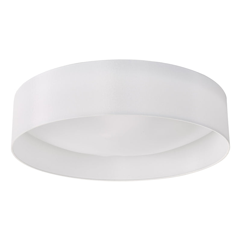 Load image into Gallery viewer, Dar Lighting NYS482 Nysa 3 Light Flush White Faux Silk 60cm - 29955
