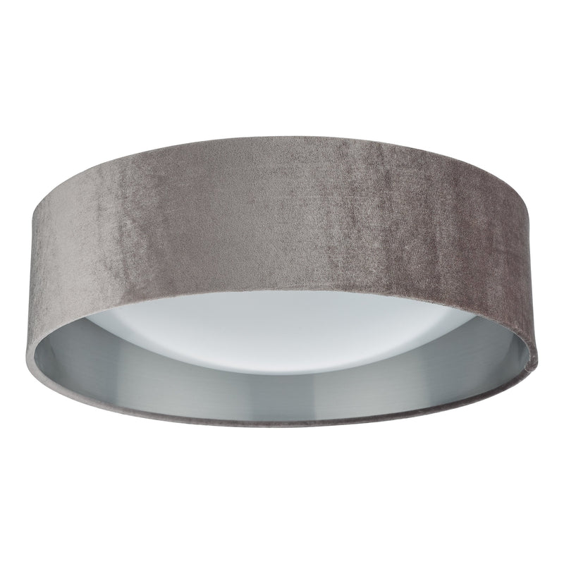 Load image into Gallery viewer, Dar Lighting NYS5037 Nysa 2 Light Flush Velvet Mink Shade 40Cm - 36995

