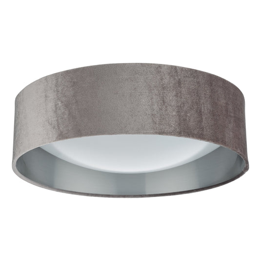 Dar Lighting NYS5037 Nysa 2 Light Flush Velvet Mink Shade 40Cm - 36995