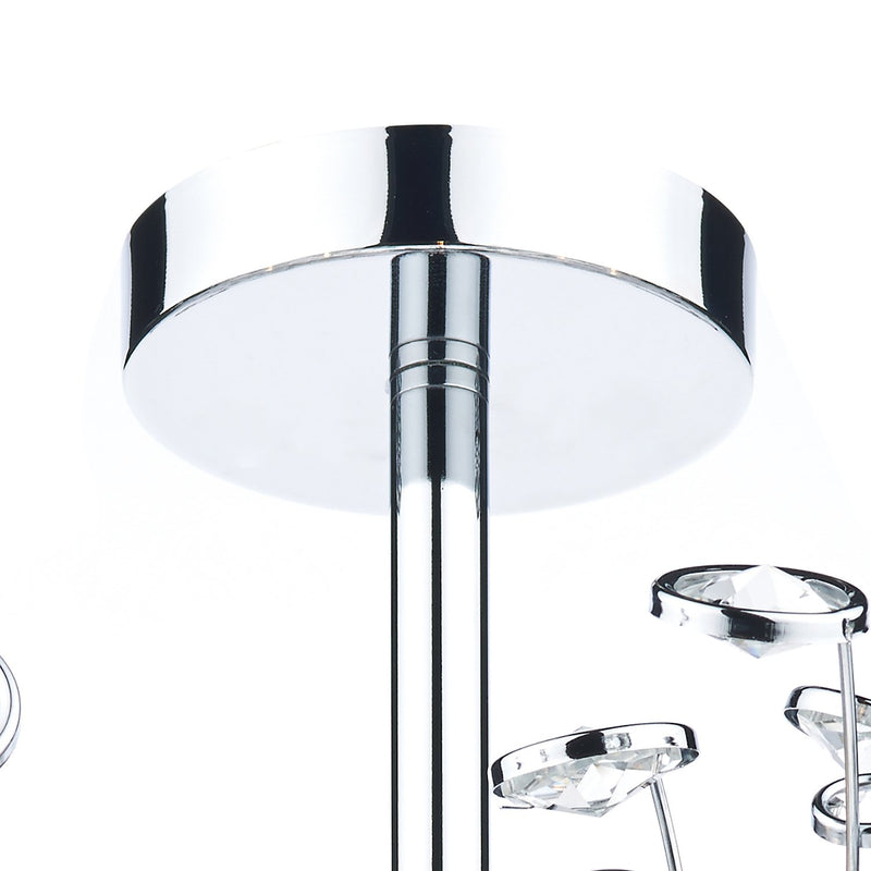 Load image into Gallery viewer, Dar Lighting OBE0650 Oberoi 6 Light Semi Flush Polished Chrome - 35282
