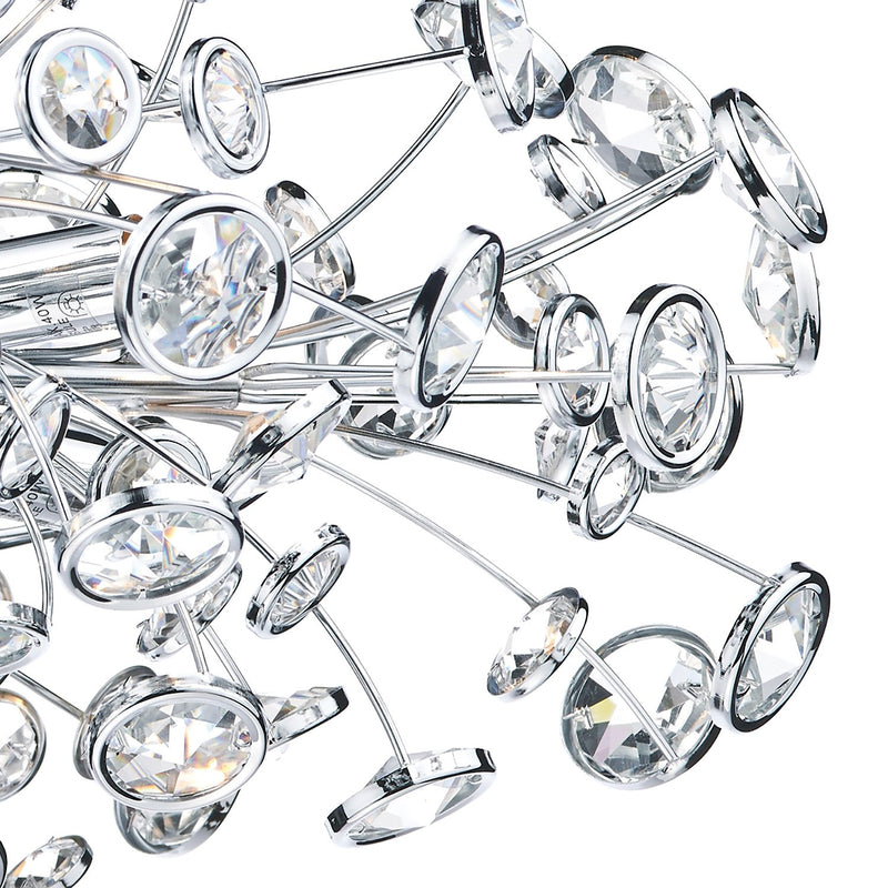 Load image into Gallery viewer, Dar Lighting OBE0650 Oberoi 6 Light Semi Flush Polished Chrome - 35282
