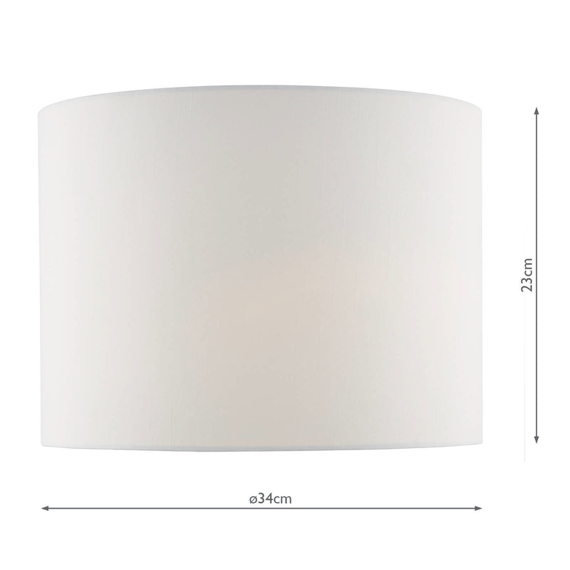 Load image into Gallery viewer, Dar Lighting OLA4350RS-X Olalla Ivory Faux Silk Drum Shade 34cm - 36997
