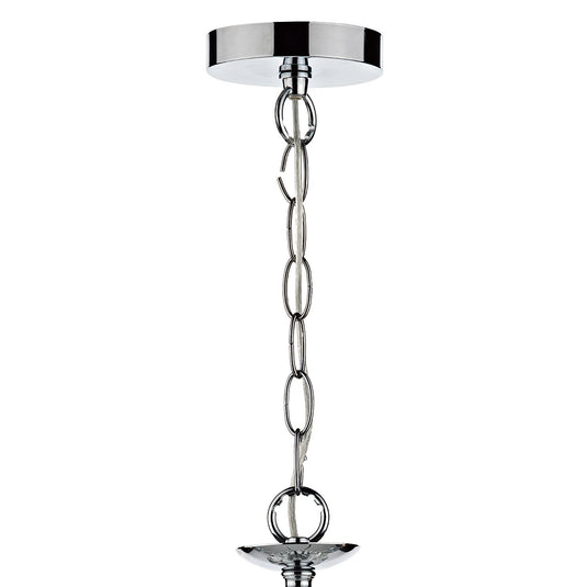 Dar Lighting OLE0550 Oleana 5 Light Pendant Polished Chrome Crystal - 20041