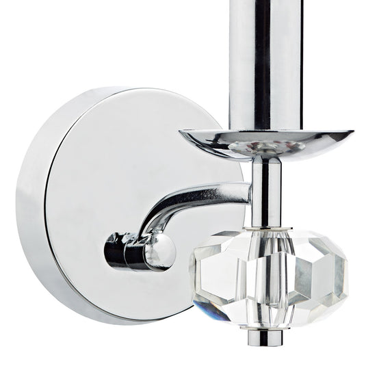 Dar Lighting OLE0750 Oleana Single Wall Bracket Polished Chrome Crystal - 20043