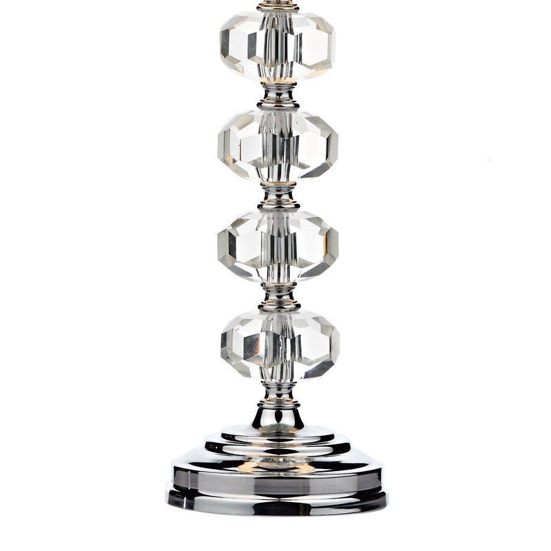 Load image into Gallery viewer, Dar Lighting OLE4250 Oleana Table Lamp Polished Chrome Crystal complete with Shade - 20042
