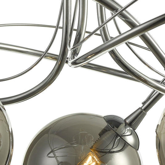 Dar Lighting ONA5350-01 Onawa 3 Light Semi Flush Polished Chrome With Smoked Glass - 37171
