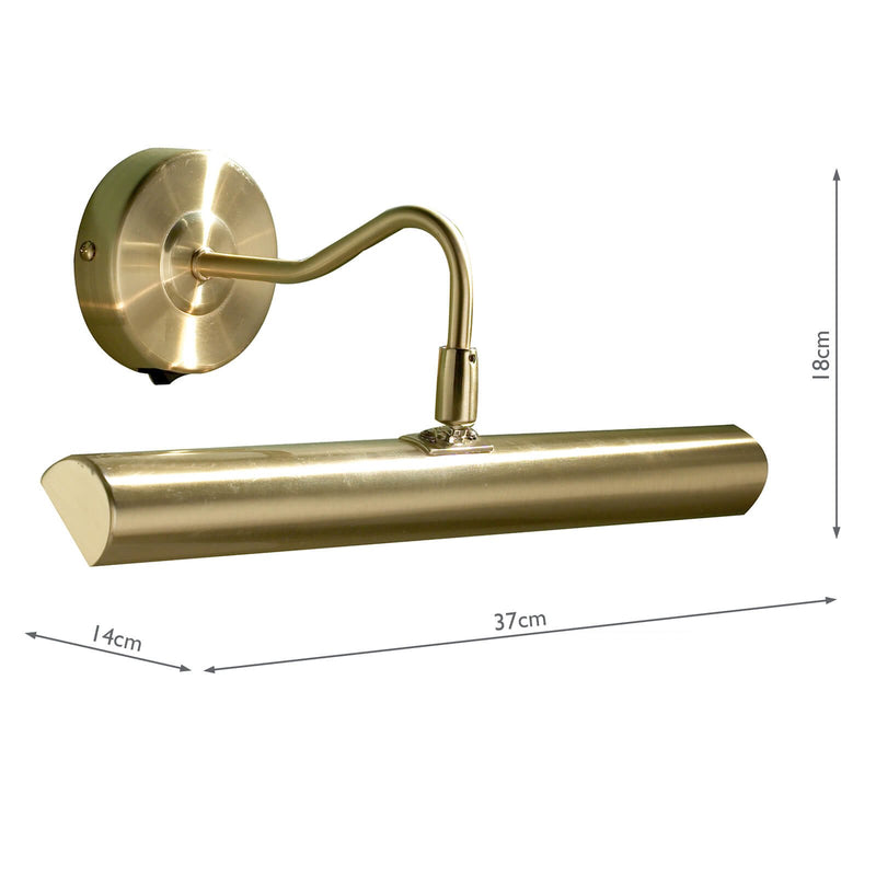 Load image into Gallery viewer, Dar Lighting ONE6741 Onedin Picture Light Satin Brass - 20692

