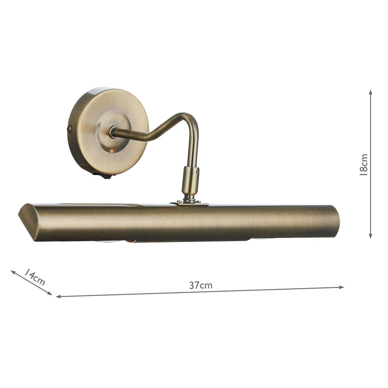 Load image into Gallery viewer, Dar Lighting ONE6775 Onedin Picture Lt Antique Brass - 22284
