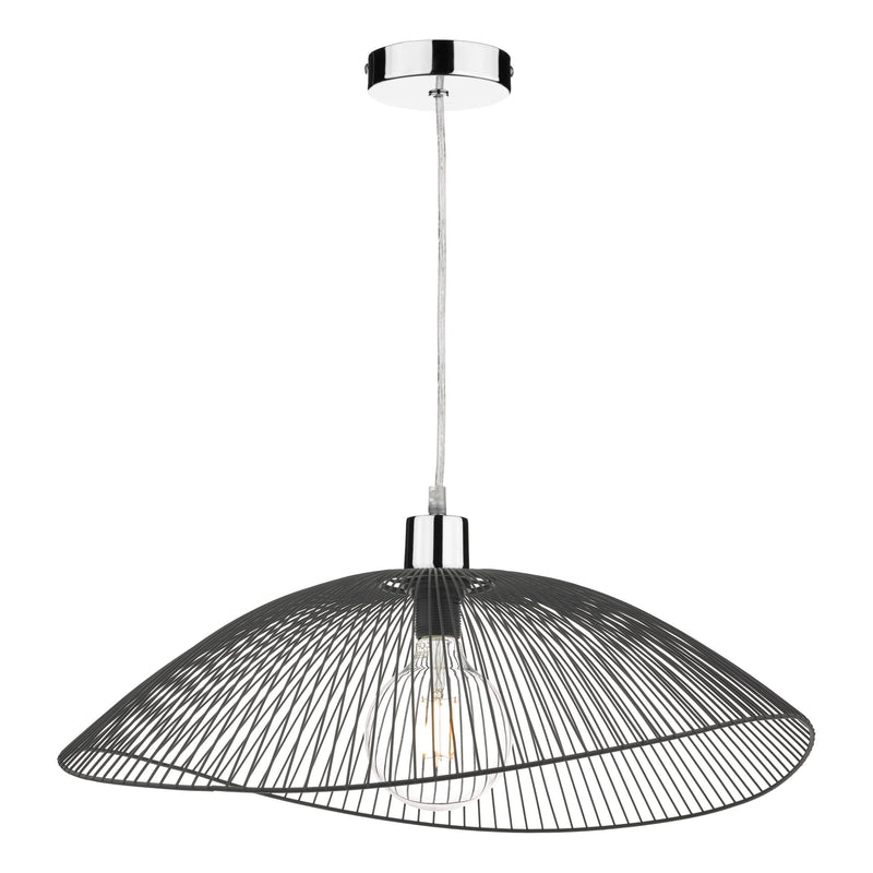 Load image into Gallery viewer, Dar Lighting ONZ1722 Onza Wire Easy Fit Pendant Shades Black TWIN PACK - 23800

