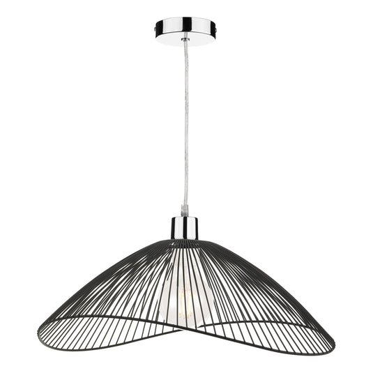 Dar Lighting ONZ1722 Onza Wire Easy Fit Pendant Shades Black TWIN PACK - 23800
