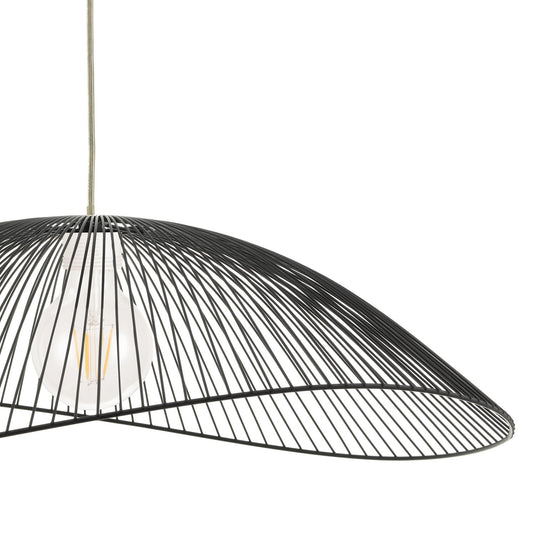 Dar Lighting ONZ1722 Onza Wire Easy Fit Pendant Shades Black TWIN PACK - 23800